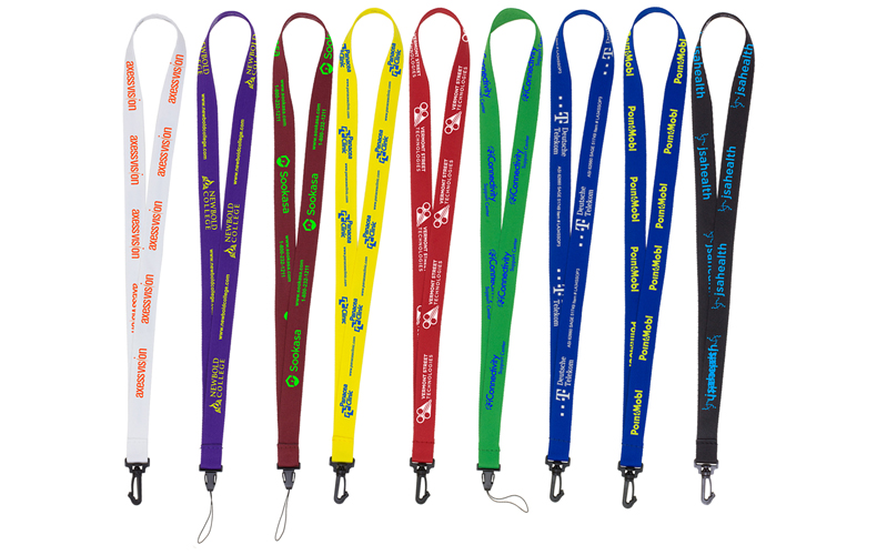 3/4" Import Air Ship Supersoft Polyester Silkscreen Lanyard